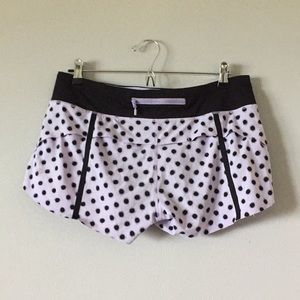 Lululemon Run Speed Shorts 8 Dots Black Purple